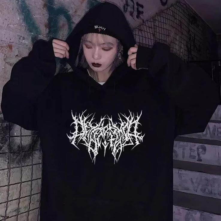 Tren Terbaru KA Hoodie Pria Wanita Dark Art Atasan Fleece Tebal Terbaru Korean Syle Original Distro 