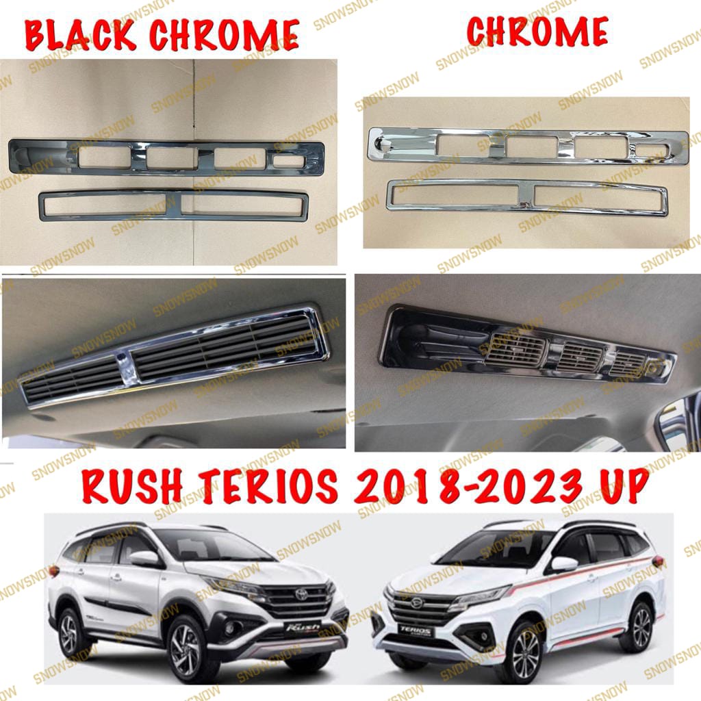 Paket Panel AC Tengah Belakang All New Rush Terios 2018 2022 2023 Black Chrome