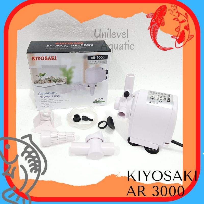 Mesin pompa Celup Aquarium 1-2meter KIYOSAKI AR 3000 WaterPump pompa celup Aquarium Kolam 1-2 Meter 