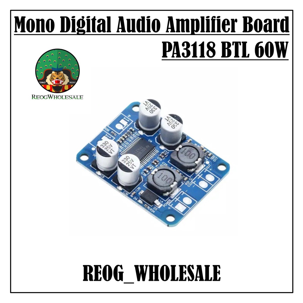 PA3118 BTL 60W Mono Digital Audio Amplifier Board