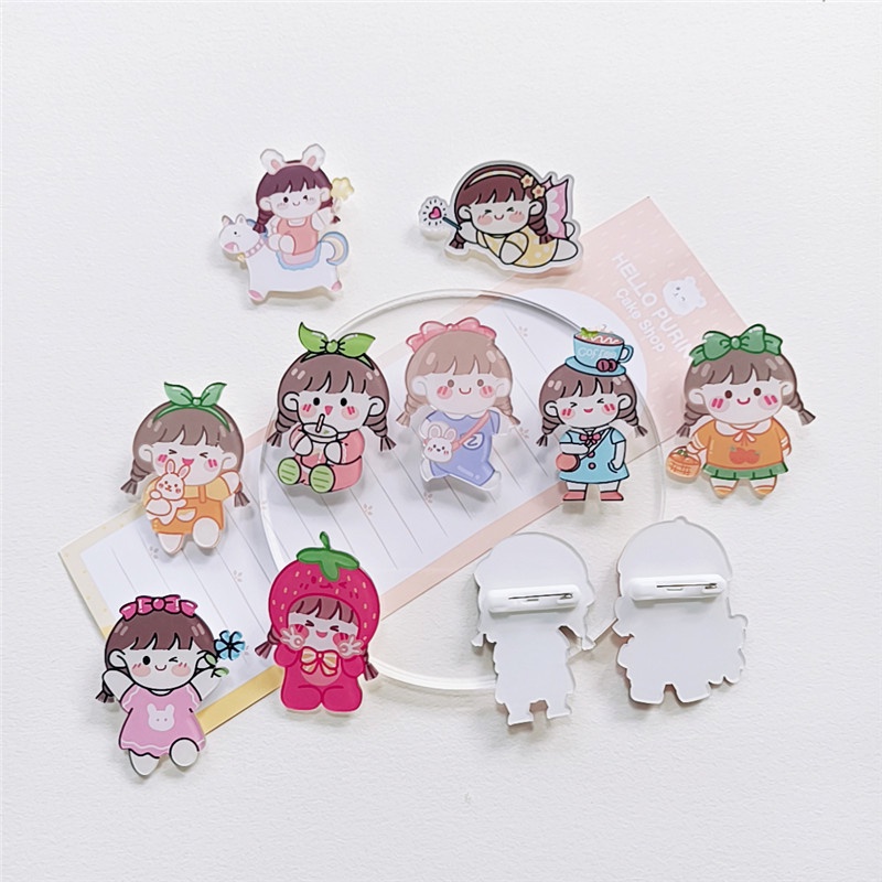 Bros Pin Enamel Desain Kartun HELLO Kitty Lucu Untuk Wanita