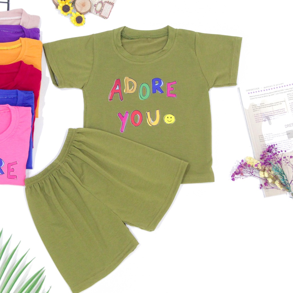 tokolobo Set anak Adore you (soft spandex) DTF print