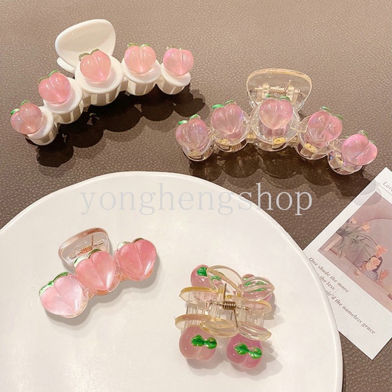 Jepit Rambut Model Cakar Desain Kepiting Warna Pink Peach Untuk Wanita