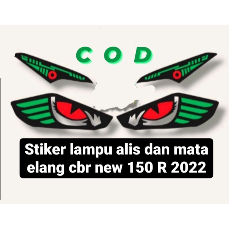 Stiker lampu alis dan mata elang cbr 150R new 2021-2022