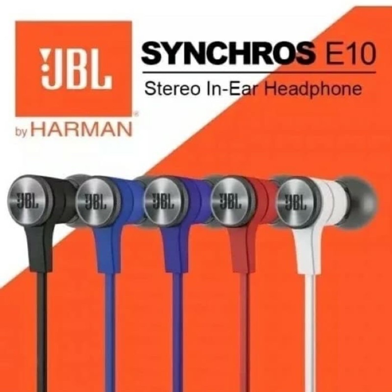 HEADSET JBL E10 SUPER BASS EARPHONE JBL E10 HANDSFREE JBL E10
