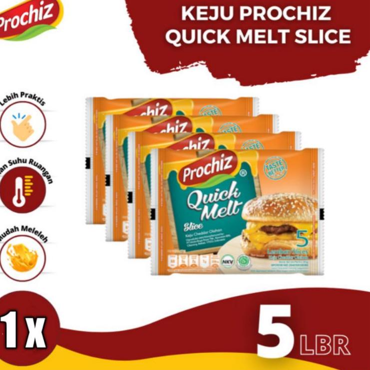 

Promo Keren--Keju PROCHIZ Quick Melt Slice Cheese Cheddar Olahan