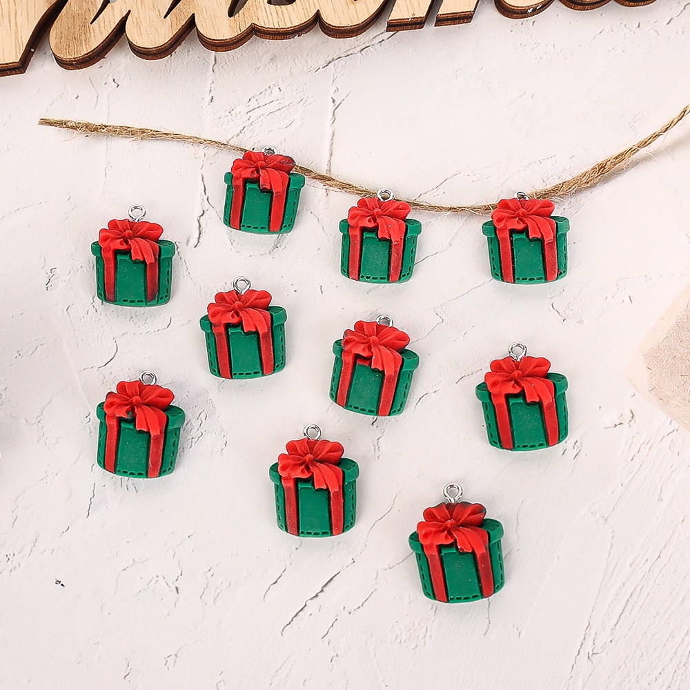 Liontin Bentuk Gingerbread Natal Bahan Resin Untuk Membuat Perhiasan Anting Gelang Gantungan Kunci