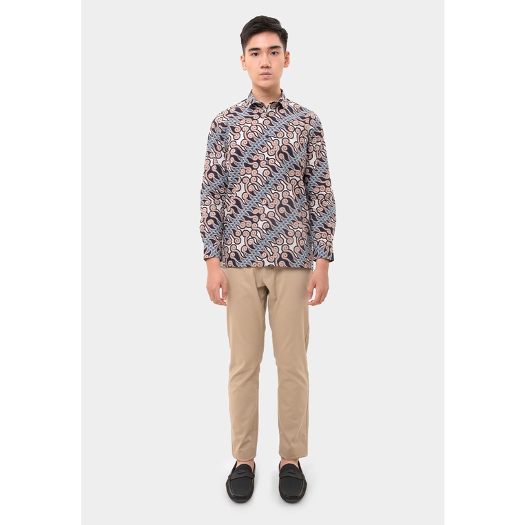 MANZONE Kemeja Batik Lengan Panjang ANGGADA 04-KHAKI