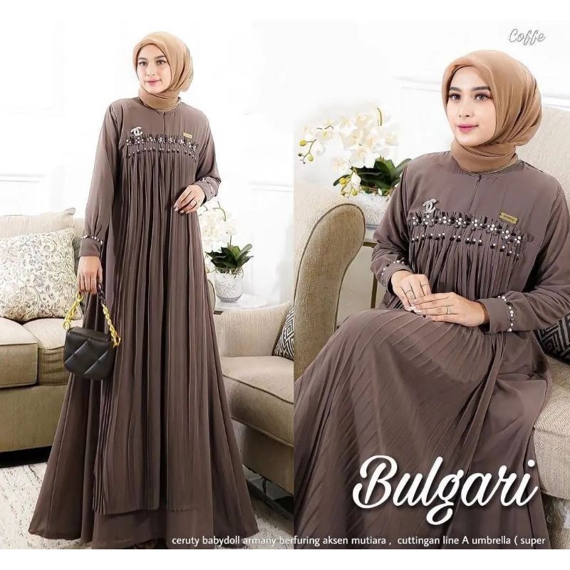 DRESS PLISKET CERUTY PREMIUM PAYET AKSEN MUTIARA/BULGARI DRESS MAXY PLISKET FULL FURRING/DRESS KONDANGAN/GAMIS MUSLIMAH TERBARU/FAR MOSLEMSTORE