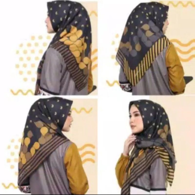 HIJAB MUSLIMAH / ARWANII HITAM / JILBAB JUMBO / ZOYA HIJAB SEGI EMPAT / JILBAB MOTIF PREMIUM / KERUD