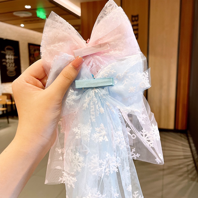 [PRINCESS KESLI]Putri tiara kepala bunga/gadis busur jepit rambut gadis kecil kerudung/pita rambut princess Elsa anak perempuan/aksesoris anak perempuan