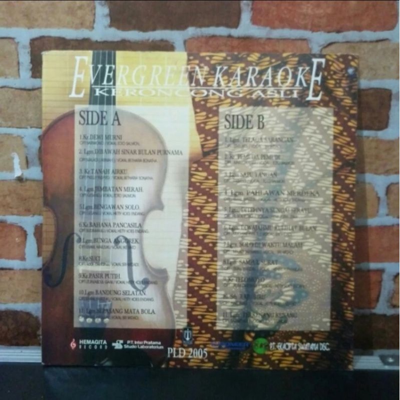 Kaset Laser disc Evergreen Karaoke Keroncong Asli