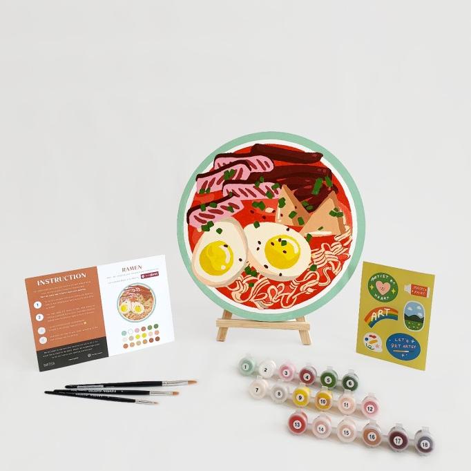 

DIY Paint By Number Kit : Ramyeon (Round Canvas)