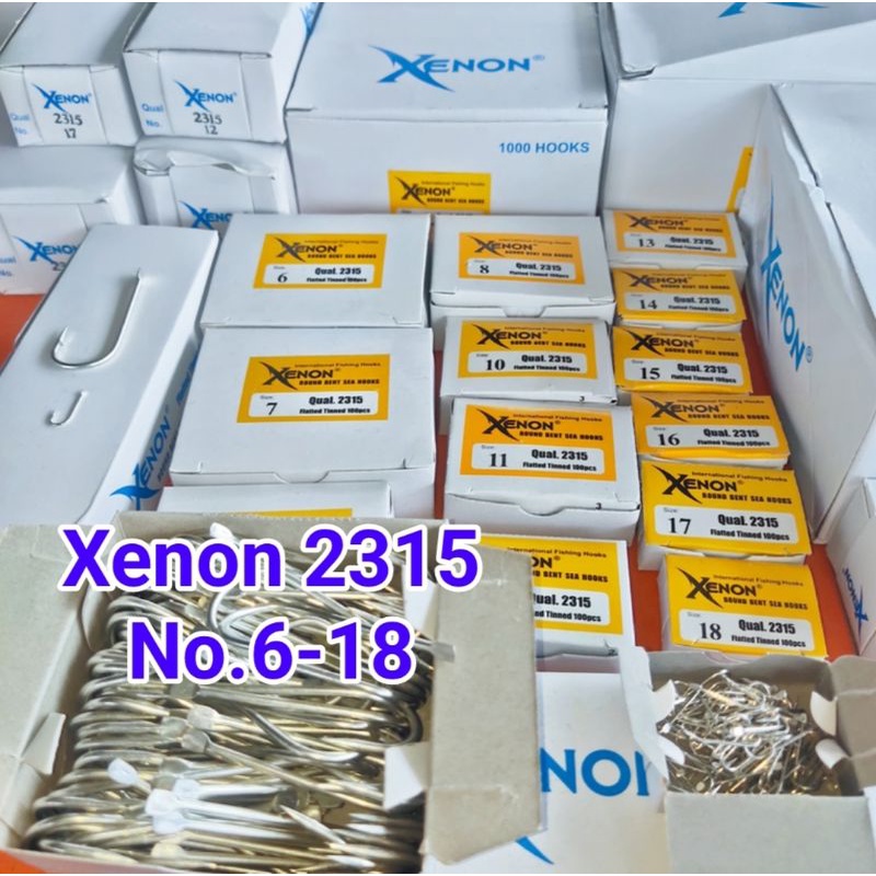 Kail Pancing Xenon No 6-12✓ Mata Pancing Xenon Punggung Panjang Super Tahan, Untuk Kail Sabiki Kotre