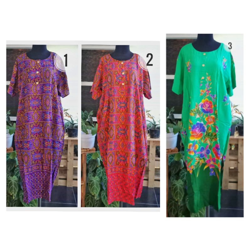 Daster Lengan Pendek Kudamas Jumbo - LD 130 cm, Dingin