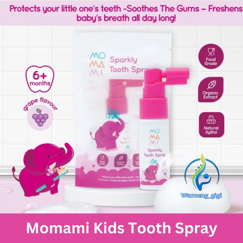 Momami Sparkly Tooth Spray 20ml Semprotan Spray Perawatan Gigi Anak