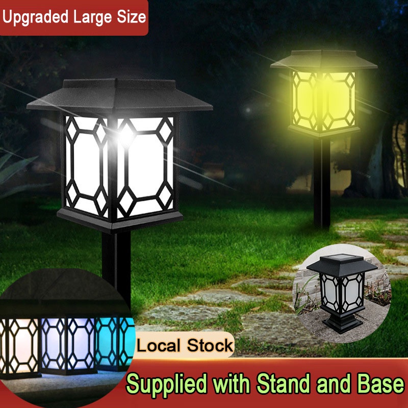 Anbolt Lampu Pagar Pilar Taman Minimalis Classic Hias Outdoor Tenaga Surya Sensor Cahaya Otomatis ON/Off Anti Air