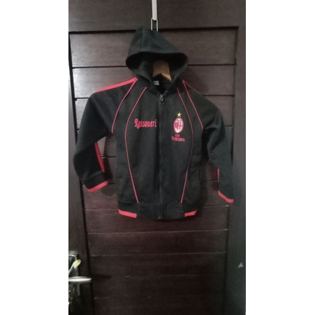 AC Milan jaket Hoodie anak kode 710. sweater  preloved anak laki 7-8 tahun.