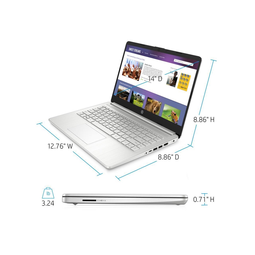 Laptop HP 14S DQ4016TU/DQ5001TU/DQ5000TU I5 1240P 16GB 512SSD IRIS Xe 14.0FHD IPS W11+OHS