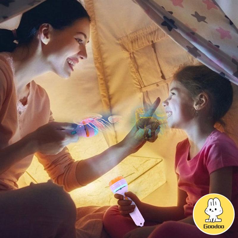 Kartun Proyektor Senter Bayi Cerita Waktu Tidur Pemutaran Mainan Lampu Pendidikan Anak Usia Dini Mainan-S -Doo