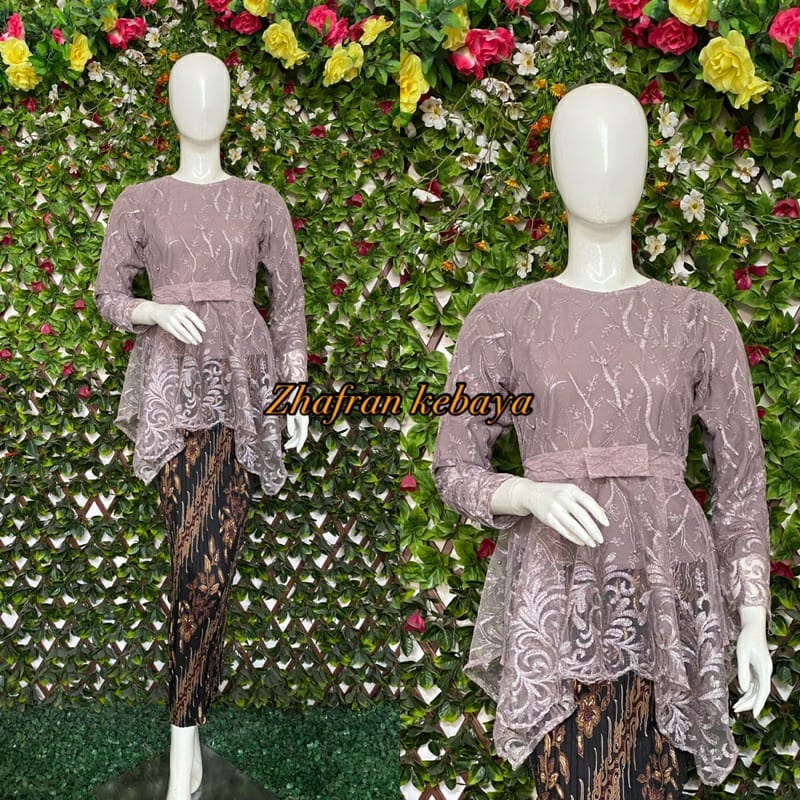 SETELAN TERBARU 2022/PESTA DAN KEOMNDANGAN /Kebaya Brokat Modern Stelan Kebaya Brukat (CP)