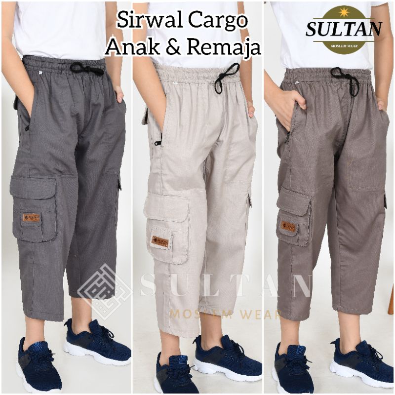 Celana Sirwal Anak Sampai Remaja Laki Laki Cargo 4-18 TH / Sirwal Anak Murah Cargo Usia 18 17 16 15 