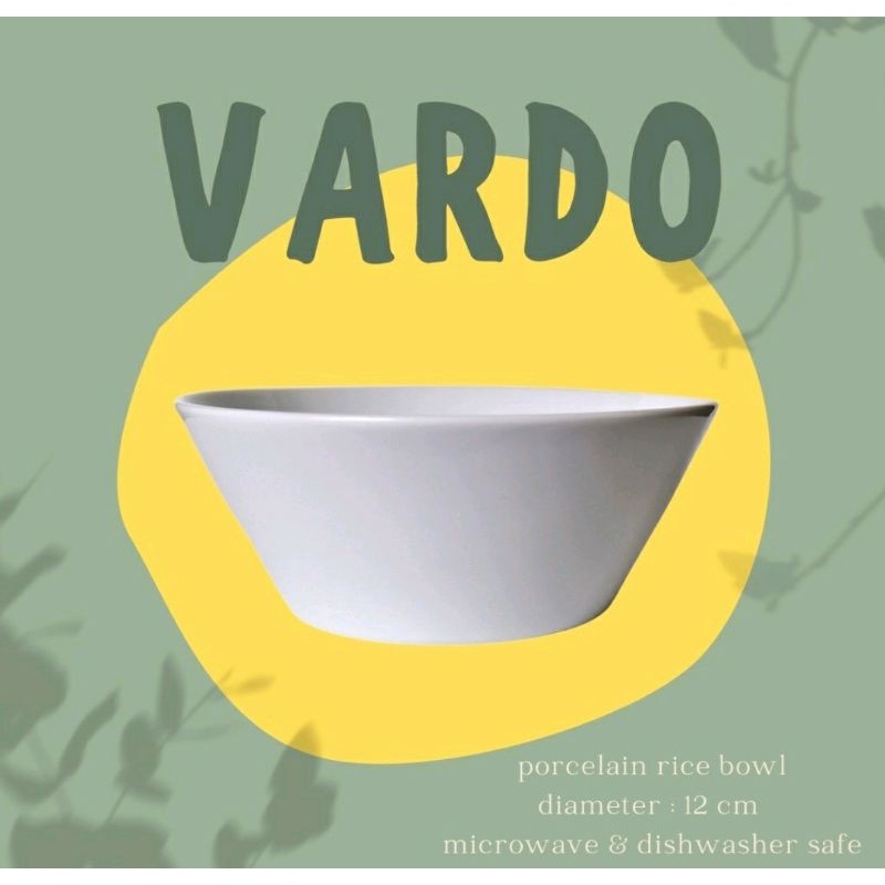 VARDO Porcelain Rice Bowl | Mangkok Nasi Keramik | Mangkuk Sup Cantik (6 PCS)