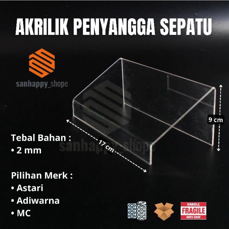 Penyangga Sepatu Akrilik Seserahan/dekor sepatu acrylic seserahan