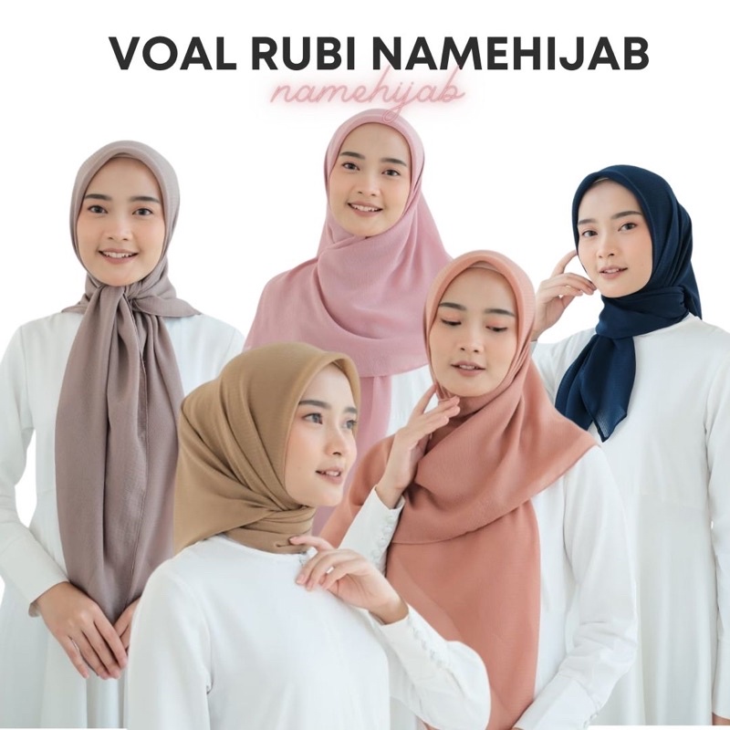 VOAL RUBI SQUARE NAMEHIJAB