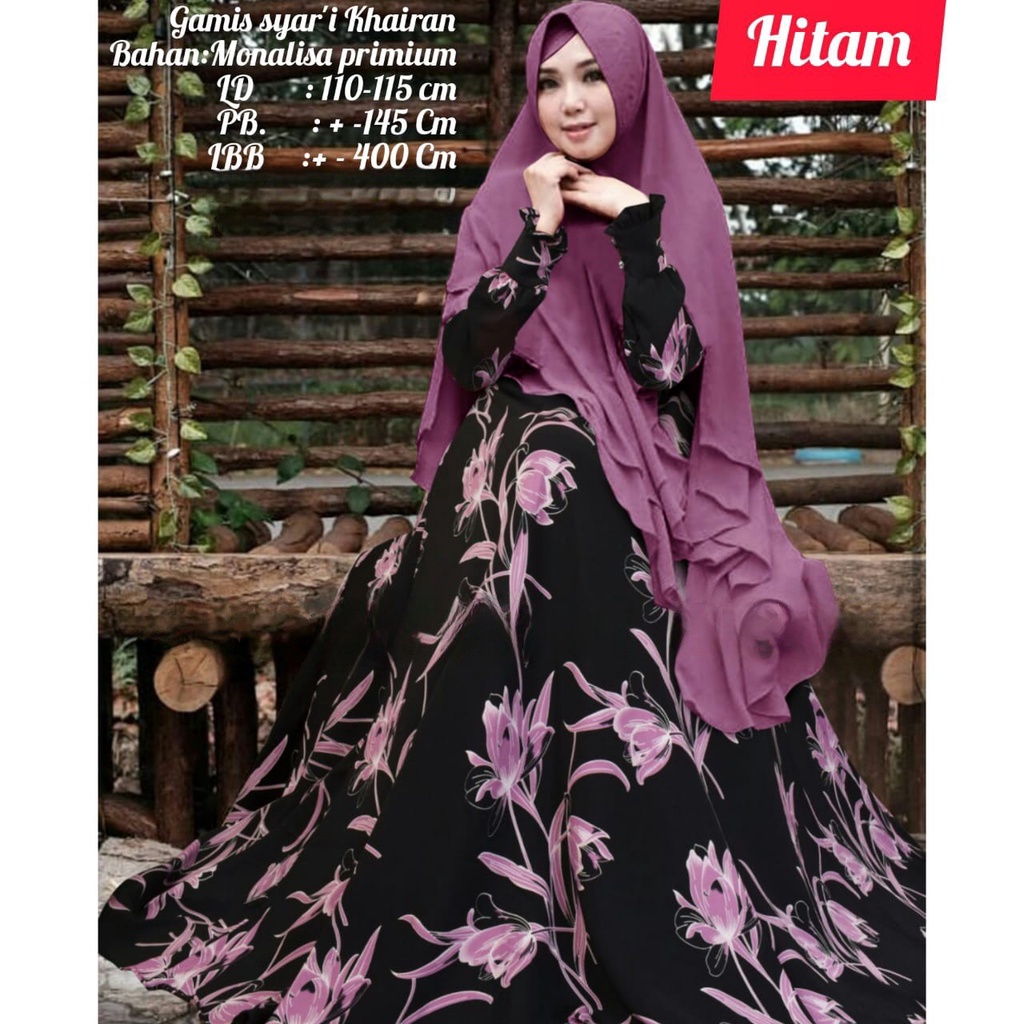 gamis set khimar. Arista marun