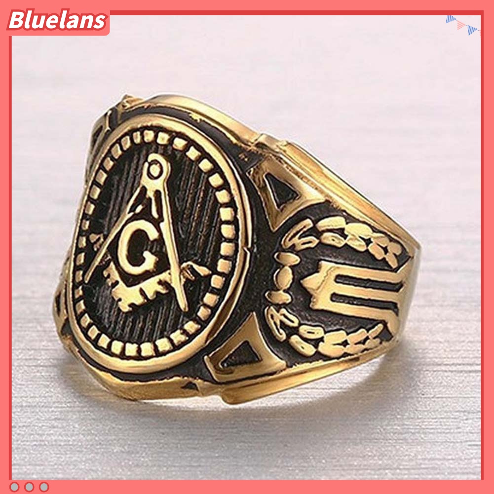 Cincin Bahan Alloy Gaya Vintage Punk Untuk Pria