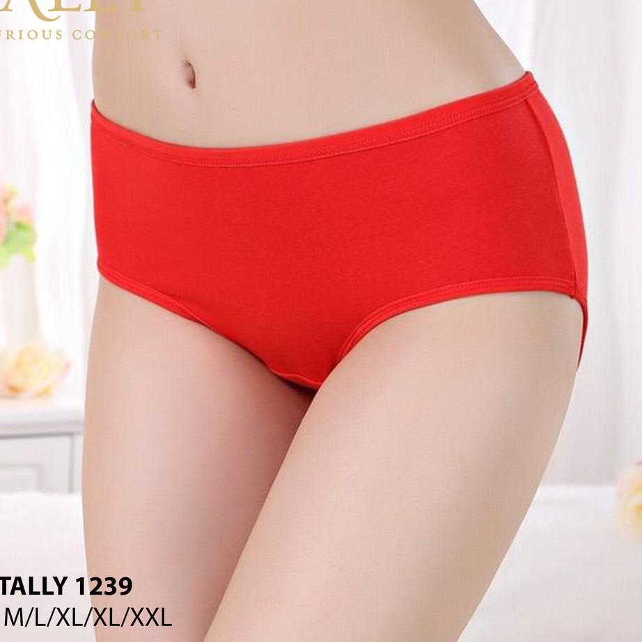 New Stock TALLY Celana Dalam Wanita Bahan Katun Fit to M-XXXL Lembut dan Nyaman CD 1239/1257
