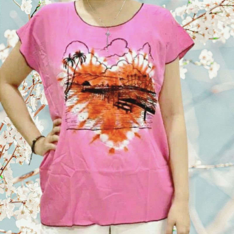 baju bali baju tie dye dewasa motif love bahan rayon berkwalitas