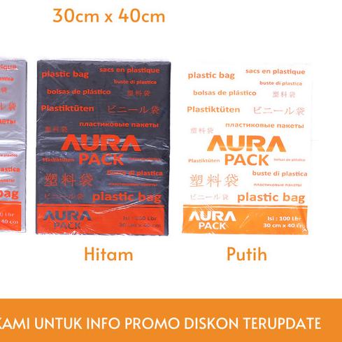 

Plastick Bag Tanpa Plong / Plastik Packing Tanpa Plong (30cm x 40cm) - Hitam