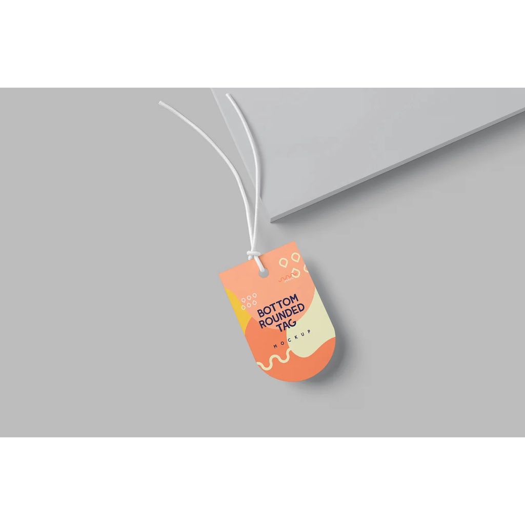 Side Oval Shape Tag Mockups