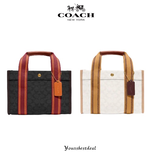 Coach Spin Tote 27 In Signature Jacquard C8635