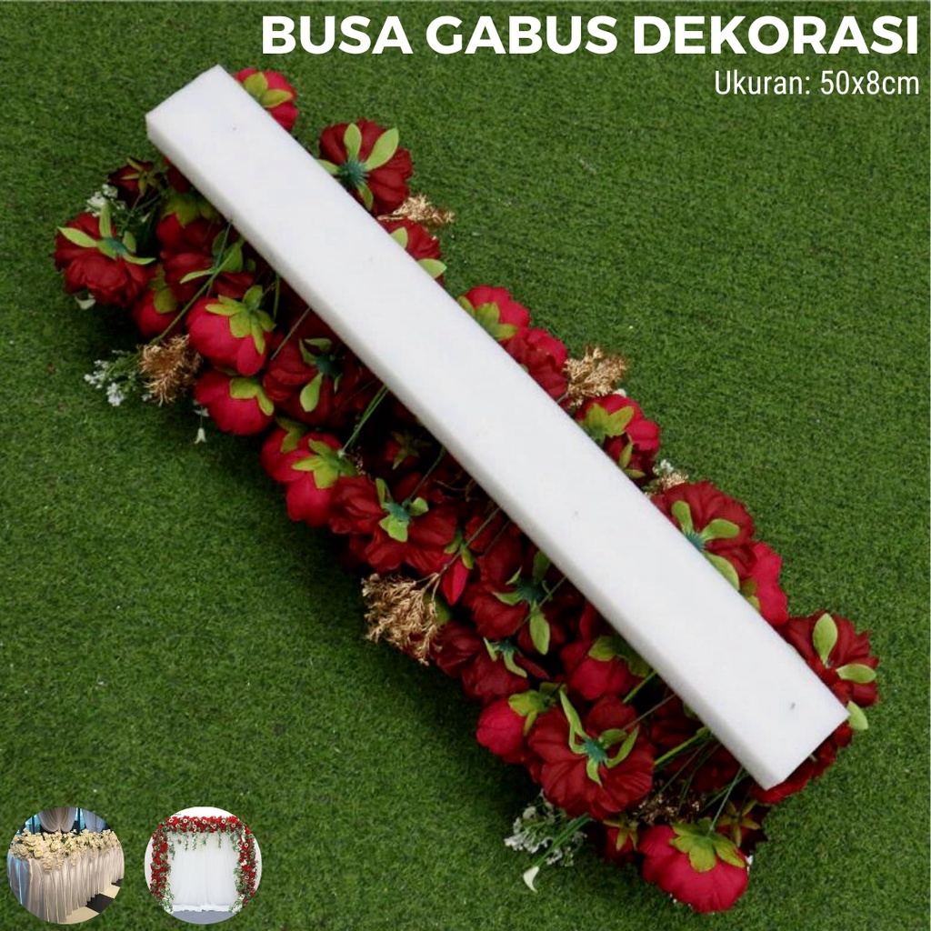 Promo Busa Gabus Elastis Kotak Putih / Busa Dekorasi Bunga Pelaminan / Busa Bunga Hias Dekorasi /