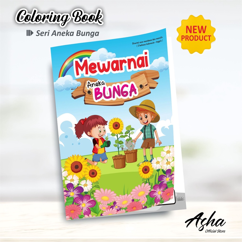 

BUKU MEWARNAI ANAK TANAMAN BUNGA - BUKU EDUKASI ANAK PAUD TK