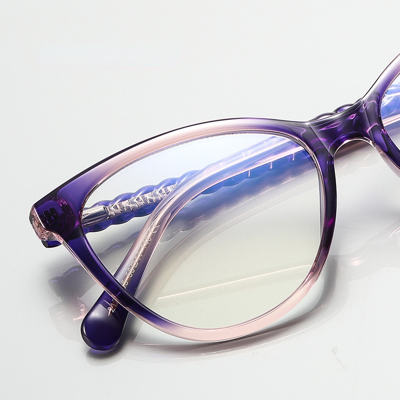 Kacamata Anti Blue Light Model Twist Temples Warna Permen Gradasi TR90 Untuk Wanita