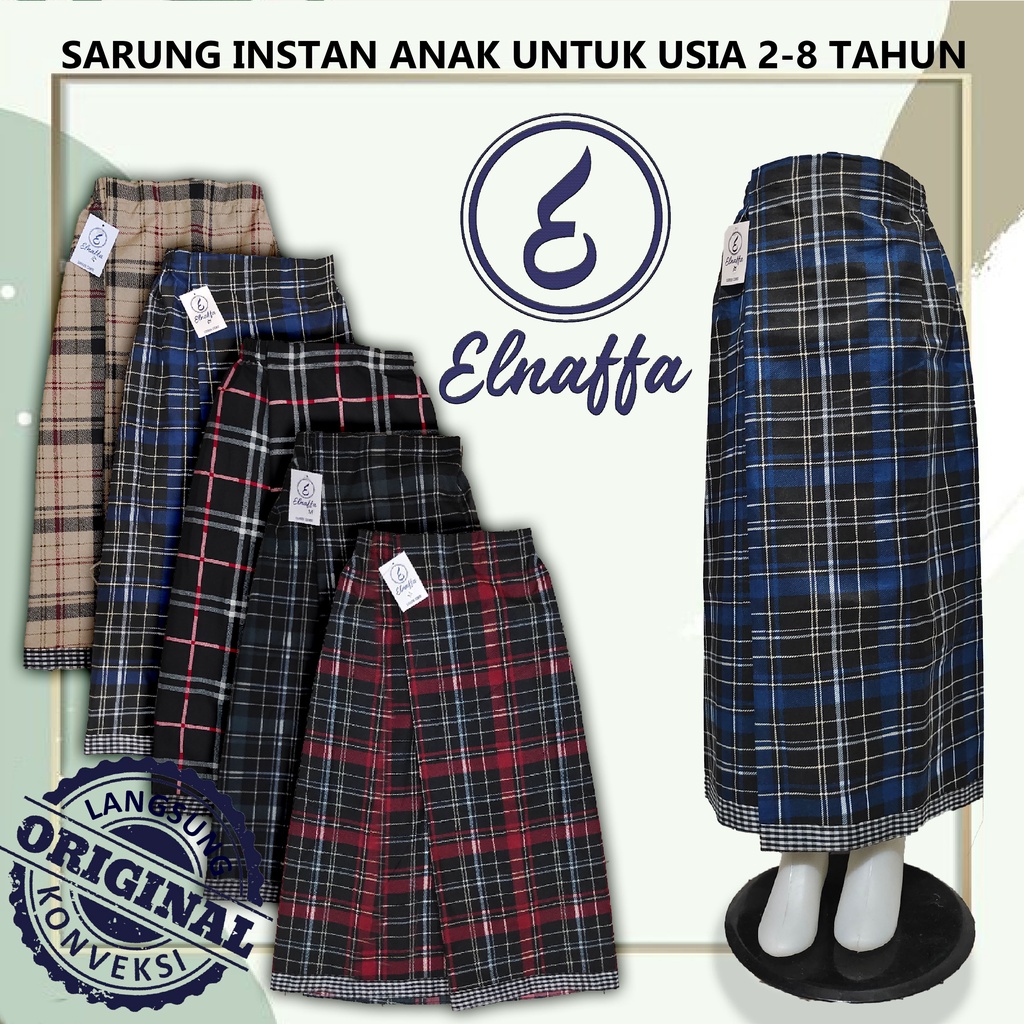 EL-NAFFA Sarung Anak Instan.Sarung Anak Anak.Sarung Sunat Usia 2-8 thn (BISA COD) SRKC