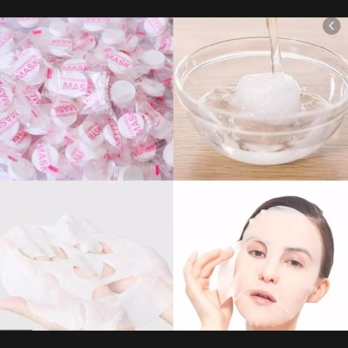 Compressed Paper Mask Sheet / Tablet Mask / Masker Kertas / Masker Topeng F860