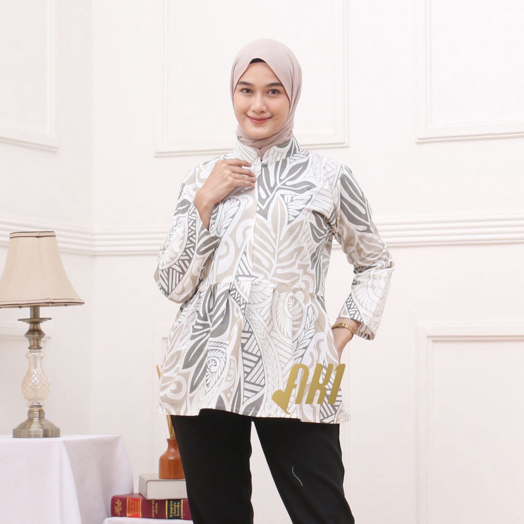 Batik Alina Bu Tejo Bouse Batik Baju Batik Wanita Modern M L XL XXL Jumbo Atasan Batik Kerja Wanita Kantor Tunik Batik Seragam Batik Modern