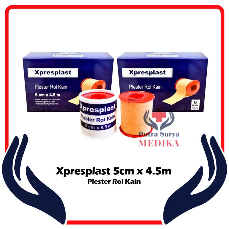 Plester Rol Kain 5cm x 4.5m Xpresplast | Plester Luka First Aid