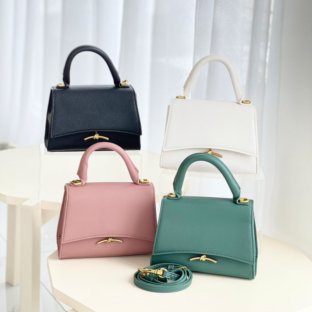 Tas wanita Tas Ck top handle huxley metallic push lock CK 1296 tas selempang wanita original import