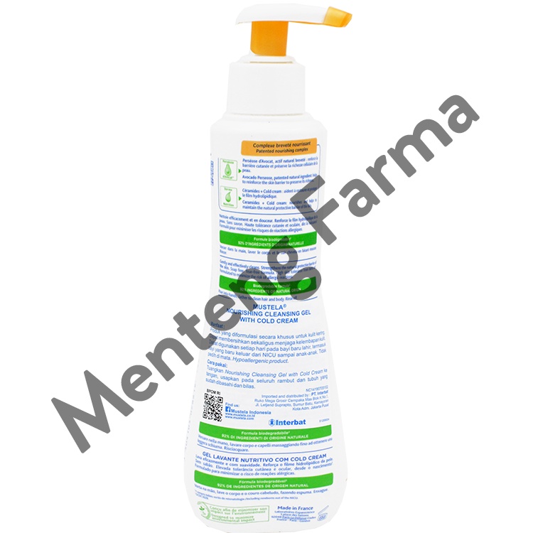 Mustela Nourishing Cleansing Gel with Cold Cream 300 mL - Sabun Pelembab Kulit Kering Bayi
