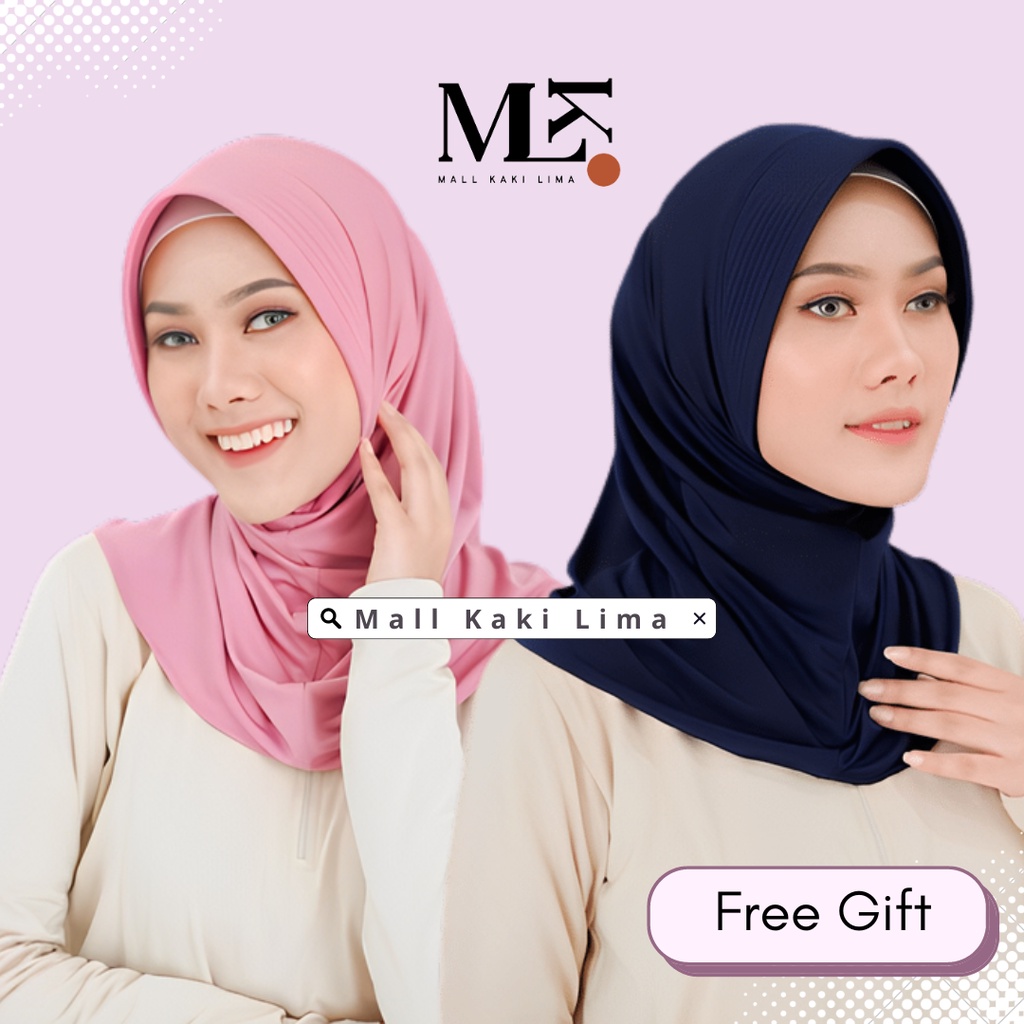 BERGO SPORT HIJAB SPORT JILBAB WANITA JILBAB INSTAN
