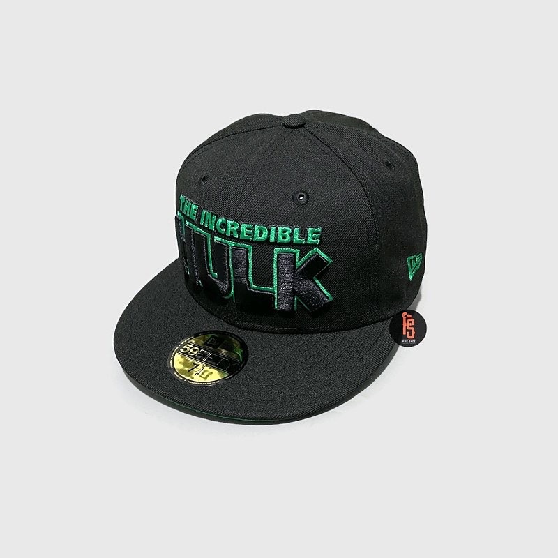 TOPI NE ORIGINAL 5950 SCRIPT TI HULK BLACK UV GREEN