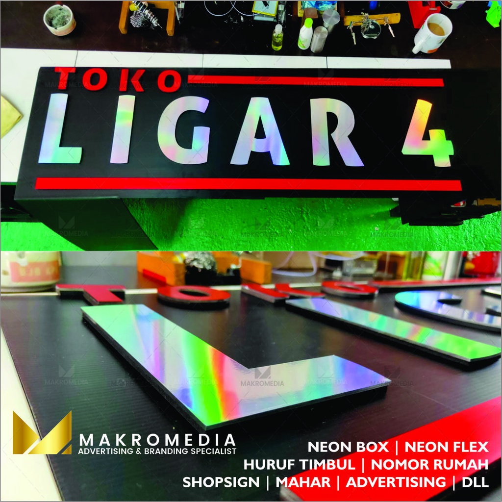 Huruf Timbul Akrilik 2D | Huruf Timbul Akrilik Spon | Huruf Timbul Akrilik Spon Murah