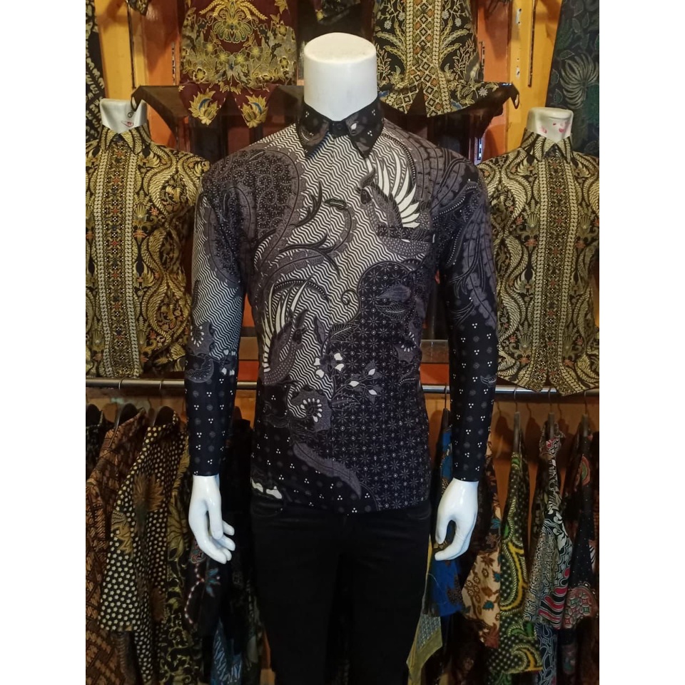 Batik Slim Fit Batik Premium Kemeja Baju Batik Pria Lengan Panjang Slimfit Modern Rajata