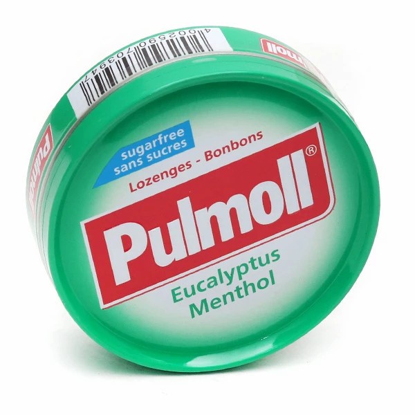 

PULMOLL EUCALYPTUS MENTHOL VITC SUGARFREE 45gr Permen Candy Bebas Gula